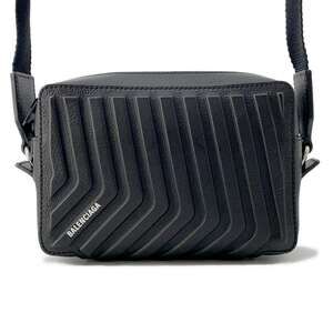 Balenciaga Shoulder Bag Car Camera Leather Black